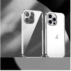 Imagem de Estojo macio transparente folheado para iPhone 13 Pro Max 12 11 XR X XS Max 8 7 Plus 13Pro 14 Capa protetora ultrafina à prova de choque, T6, para iPhone 12 Pro