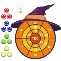 Imagem de Jogo de tabuleiro de dardos HONGID 30 cm Witch Hat Halloween Party