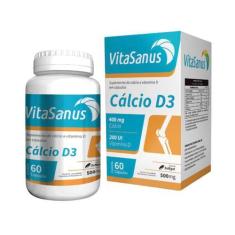 Imagem de Suplemento Cálcio e vitamina D3 60 Cápsulas Vitasanus