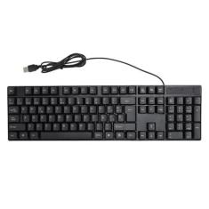 Imagem de Teclado com 104 teclas de idioma minoritário, design ergonômico, teclado USB para jogos com fio com conexão conveniente, material ABS durável para laptop, computador universal, 1,5 m