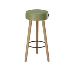 Imagem de Banqueta Banco Alto Londres material sintético Bar Cozinha Pés Madeira