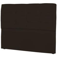 Imagem de Cabeceira Casal Cama Box 195 Cm London Corino Marrom - Js Móveis