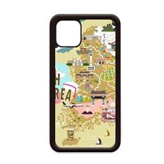 Imagem de Capa com mapa da Coreia do Sul Love Travel para iPhone 11 Pro Max para Apple Mobile Case Shell