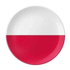 Imagem de Prato decorativo de porcelana com bandeira nacional da Polônia, Prato de jantar