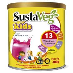 Imagem de WVEGAN SustaVeg Kids Morango 400g - Pó Para Preparo de Bebida - Complemento Alimentar Infantil - Leite Vegetal Em Pó Nutritivo-Sem Glúten, Açúcares e Lactose-Alimentação Saudável, Saborosa e Divertida