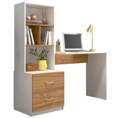Imagem de Escrivaninha Multifuncional 2 Gavetas 138cm Branco Nature plla