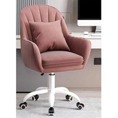 Imagem de Cadeira De Escritório Doméstico Cadeira De Computador Ergonômica Cadeira De Mesa Com Encosto Médio Poltrona Bonita E Elegante, Cadeira Estofada De Recepção De Conferência Para Quarto De Estar Exec