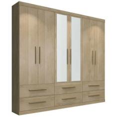 Imagem de Guarda Roupa  Herval Ph 1691 - Cor Cedro- Com Espelho