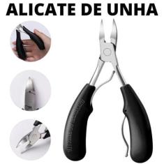 Imagem de Cortador De Unha Alicate Curvo Aço Inox Unhas De Pé E Mão - Magideal