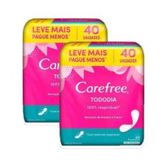 Imagem de Kit 2 Protetores Diário Carefree Todo Dia Sem Perfume 40 Unidades