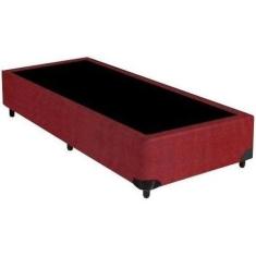 Imagem de Base Box Solteirão King Suede Vermelho