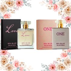 Imagem de Kit 2 Perfumes Femininos 100ml Love e One Sea Blue