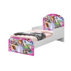 Imagem de Cama Infantil Mini Menina Adesivada Princesinha Branca - JLB MOVEIS