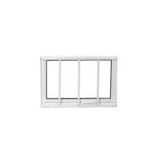 Imagem de Janela de Alumínio Maxim-ar 60x40cm com Grade e Vidro Liso Soft MGM Branco
