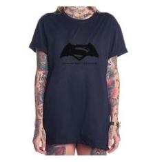 Imagem de Camiseta blusao feminina Batman vs Superman logo 