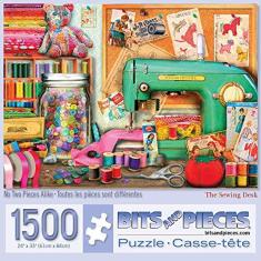 Imagem de Bits and Pieces - Mesa de Costura 1500 Quebra-cabeças de jigsaw para adultos - Cada quebra-cabeça mede 24&quot; X 33&quot; - 1500 pc Jigsaws do artist