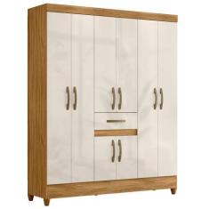 Imagem de Guarda Roupa Portugal 165cm 8 Portas Freijó Off White Moval