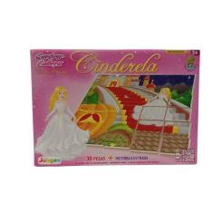 Imagem de Quebra Cabeça Cinderela Com 30 Peças
