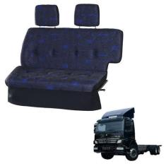 Imagem de Sofá Cama Caminhão Mb Atego 2425 Cabine Simples Azul - Pampa
