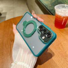 Imagem de Capa de suporte magnético transparente de luxo para Samsung Galaxy A55 A35 A25 A15 A54 A34 A14 A05 A05S A13 A12 para capa, verde escuro, para A34
