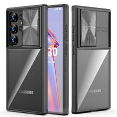 Imagem de BTFCLOTHES Capa projetada para Samsung Galaxy S24 Ultra com capa de câmera deslizante, capa protetora de proteção para câmera à prova de choque transparente e fina para S24 Ultra 5G 6,8 polegadas 2024