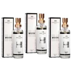Imagem de Kit 3 Perfume Mystere Feminino Amakha Paris 15ml Bolsa Bolso