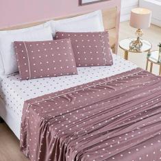 Imagem de Jogo Lençol King Balls Micropercal 200fios 4 Pçs Rosê