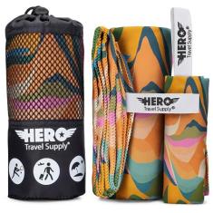 Imagem de Toalha de microfibra Hero para viagens, acampamento, praia, academia – 61 cm x 122 cm (inclui toalha de banho bônus)