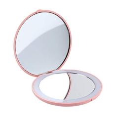 Imagem de Espelho compacto Cabilock com luzes de LED, espelho de maquiagem para viagem, espelho portátil com luzes, espelho de ampliação de bolso para bolsos, viagens.