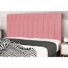 Imagem de Cabeceira Cama Box King 195 Cm Carla Suede Rosa E Frame