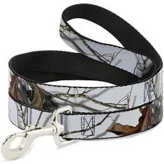 Imagem de Buckle-Down Coleira de cachorro Mossy Oak Country Roots Snowdrift Camuflagem branca 1,5 pés de comprimento 3,8 cm de largura