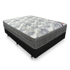 Imagem de Cama Box Casal + Colchão Ortobom Molas Ensacadas Iso Superpocket 55x138x188 Preto