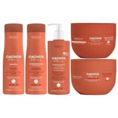 Imagem de Kit Arvensis Cachos Ondulados Sh Cond Ativ Masc Geleia Suave