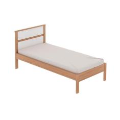 Imagem de Cama Solteiro Dália Amêndoa e Branca