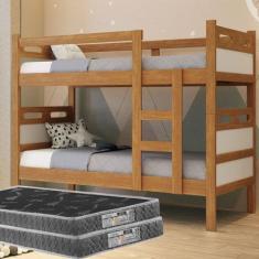 Imagem de Beliche Jaspe Branco Completa Colchão Sensor D20 - Poloshop