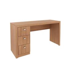 Imagem de Mesa Reta para Escritório com 3 Gavetas ME4102 Amêndoa Tecnomobili