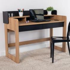Imagem de Escrivaninha 2 Gavetas 128cm Hanover/Nero Home Office Flexus Artesano,