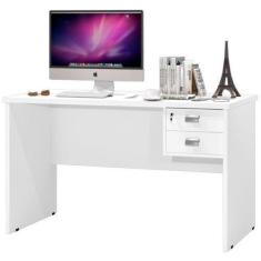 Imagem de Escrivaninha J&A Móveis Thor 02 gavetas  com chave 1.20 m  Branca