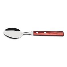 Imagem de Colher para sobremesa polywood vermelho laminas de aco inox e cabos de