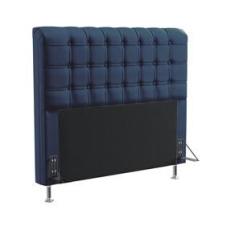 Imagem de Kit Cabeceira Estofada Decorativa Cama Box Dama 140 Cama de Casal e Calçadeira Sagitarius Sued  Marinho Aradecor