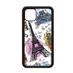Imagem de Capa Building France Torre Eiffel Aquarela para iPhone 11 Pro Max para Apple Mobile Case Shell