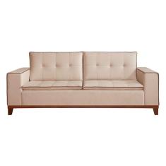 Imagem de Sofá Tâmisa 3 Lugares Suede Bege