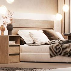 Imagem de Cabeceira Cama de Solteiro Belmax Carvalho
