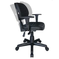 Imagem de Cadeira Executiva Back System costurada com Braços Reguláveis - Cor Preta