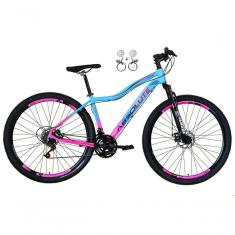 Imagem de Bicicleta Feminina Aro 29 Absolute Hera 21v Alumínio Garfo Suspensão Azul-rosa 15