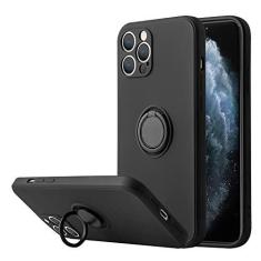 Imagem de Suporte de anel de dedo de silicone líquido suporte magnético para iphone 13 12 11 pro max mini xr xs max 7 8 plus se 2020 capa de telefone, preto, para iphone 12 mini