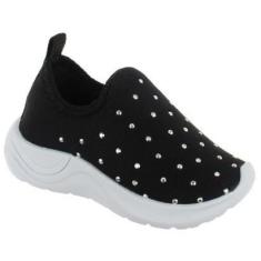 Imagem de Tênis Infantil Menina 20 ao 34 com Brilho Slip On Calce Fácil-Feminino