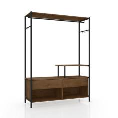 Imagem de Guarda Roupa Alexis 2 Gavetas Preto Fosco E Demolição - Édecasamóveis