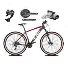 Imagem de Bicicleta Aro 29 Ksw Xlt 27v Câmbios Shimano Altus Freios Hidráulicos Garfo Trava Pneu Faixa -preto/vermelho/branco T.15