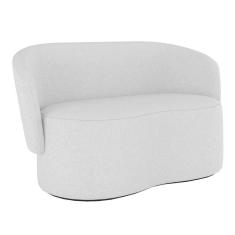 Imagem de Sofá Orgânico 2 Lugares Bouclê Sala De Estar Balaqui Decor Cor:boucle Cinza Boucle Cinza